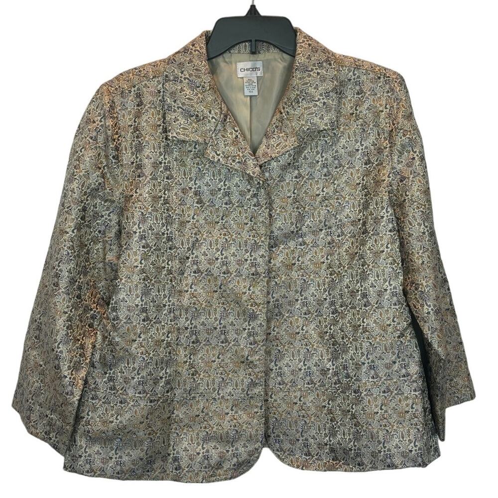 Vintage Chico's Metallic Gold Blazer